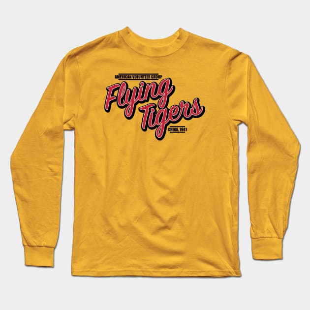 Flying Tigers WW2 Long Sleeve T-Shirt by TCP